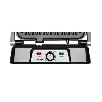 Concept ge2005 - Kontakt grill 1500W/230V rozsdamentes/fekete