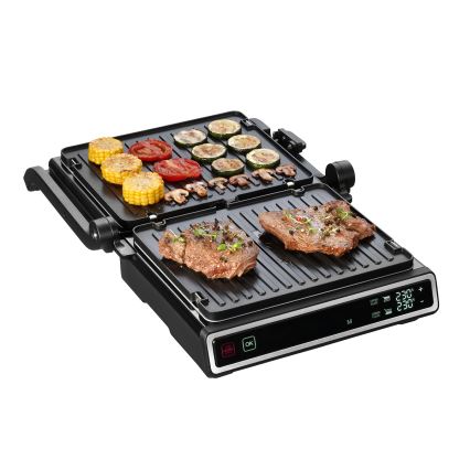 Concept ge3550 - Hőmérséklet-érzékelős kontaktgrill 2000W/230V fekete