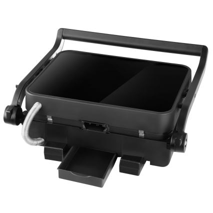 Concept ge3600 - Kontaktgrill hőmérséklet-érzékelővel GLASS 2000W/230V fekete