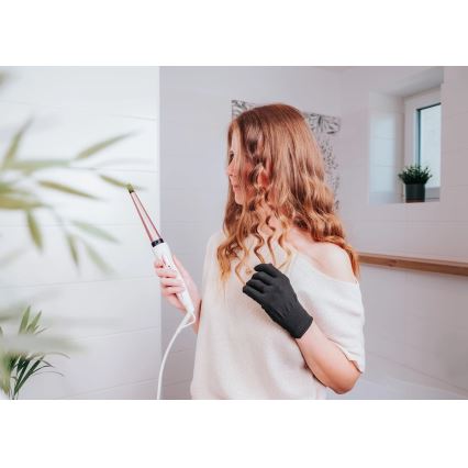 Concept KK2125 - Kúpos hajgöndörítő GLAM STYLE 42W/230V fehér/rózsaarany