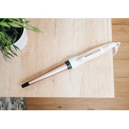 Concept KK2125 - Kúpos hajgöndörítő GLAM STYLE 42W/230V fehér/rózsaarany