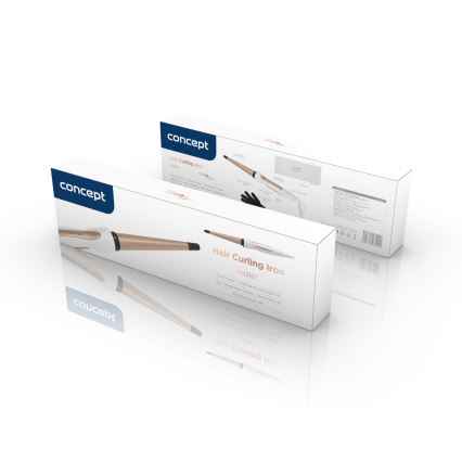 Concept KK2125 - Kúpos hajgöndörítő GLAM STYLE 42W/230V fehér/rózsaarany