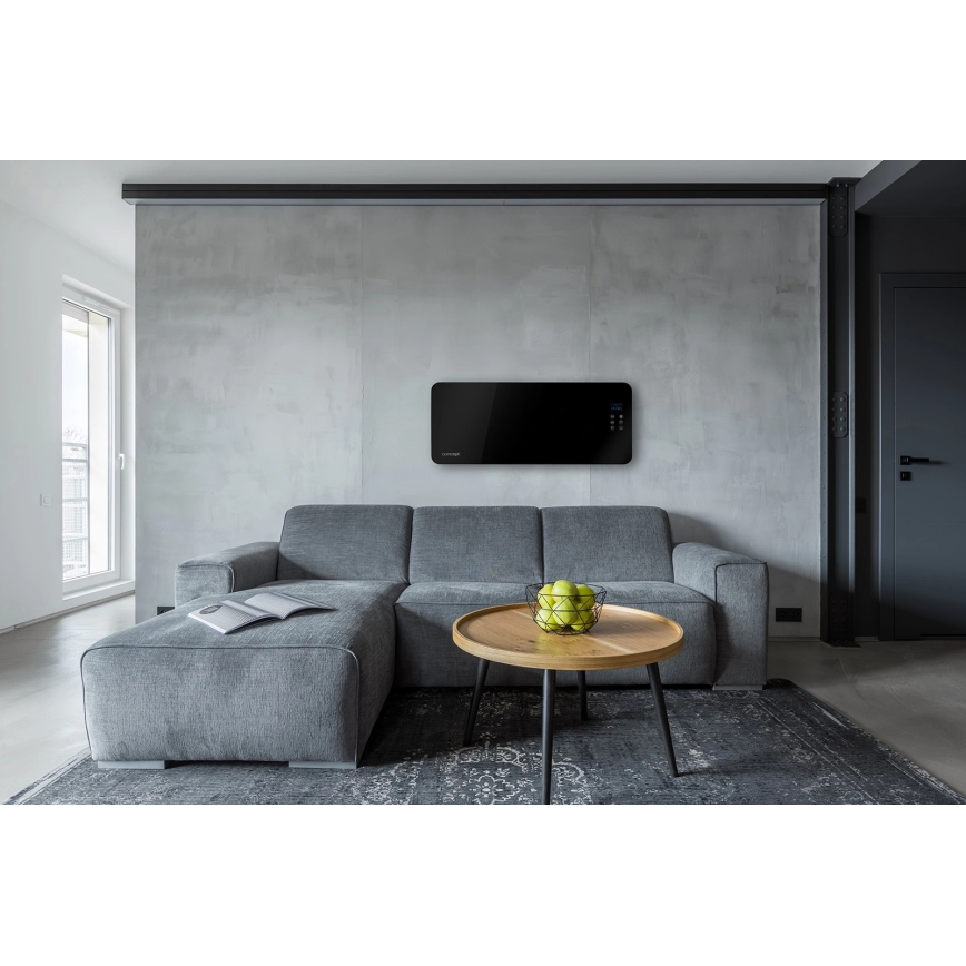 Concept KS4010 - Elektromos konvektor (1000/2000 W) IP24 fekete + távirányító