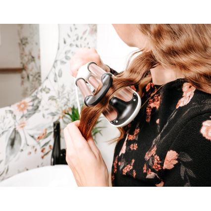 Concept KT2140 - GLAM STYLE háromcsöves hajgöndörítő 100W/230V fehér/rózsaarany