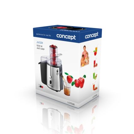 Concept LO7026 - Centrifugális facsaró 1000W/230V fekete/rozsdamentes