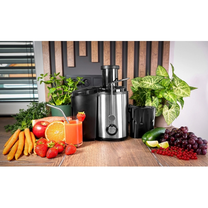 Concept LO7095 - Centrifugális gyümölcsprés 1000W/230V fekete/rozsdamentes acél