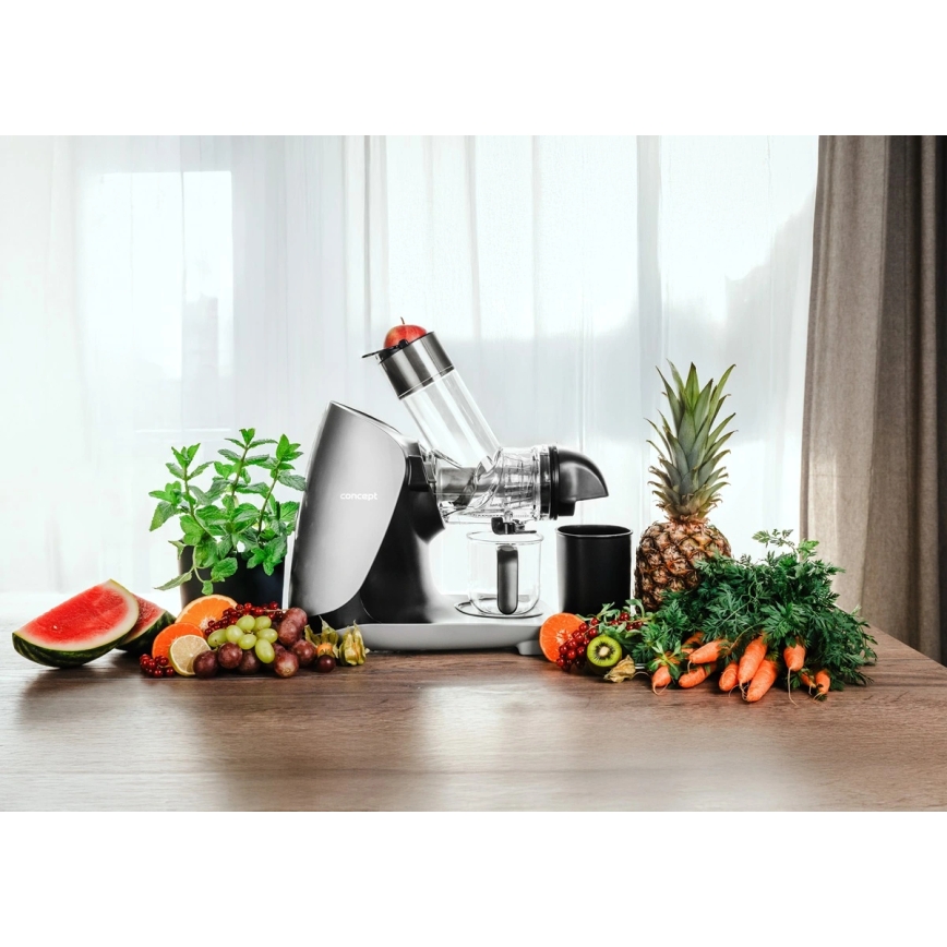 Concept LO7250 - Vízszintes csigás gyümölcsprés 200W/230V fekete/rozsdamentes acél