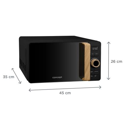 Concept MT3520bc - Mikrohullámú sütő 800W/230V 20 l fekete
