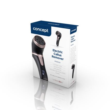 Concept PN3020 - PERFECT SKIN elektromos sarokreszelő 5V, 1200 mAh, IPX6, fekete/rózsaarany