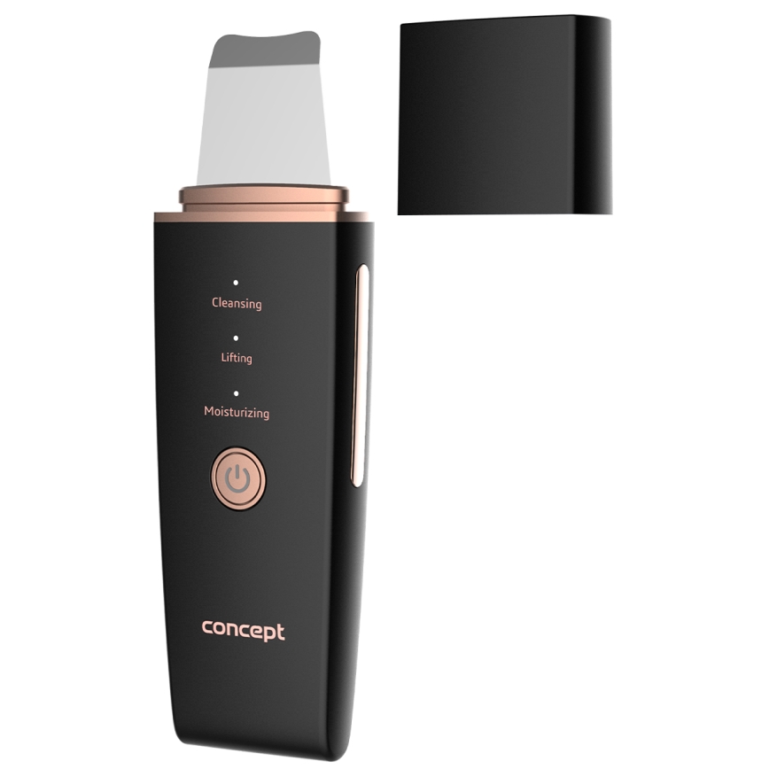 Concept PO2060 - Kozmetikai ultrahangos spatula PERFECT SKIN 3,5W/5V USB 500 mAh IPX6 fekete