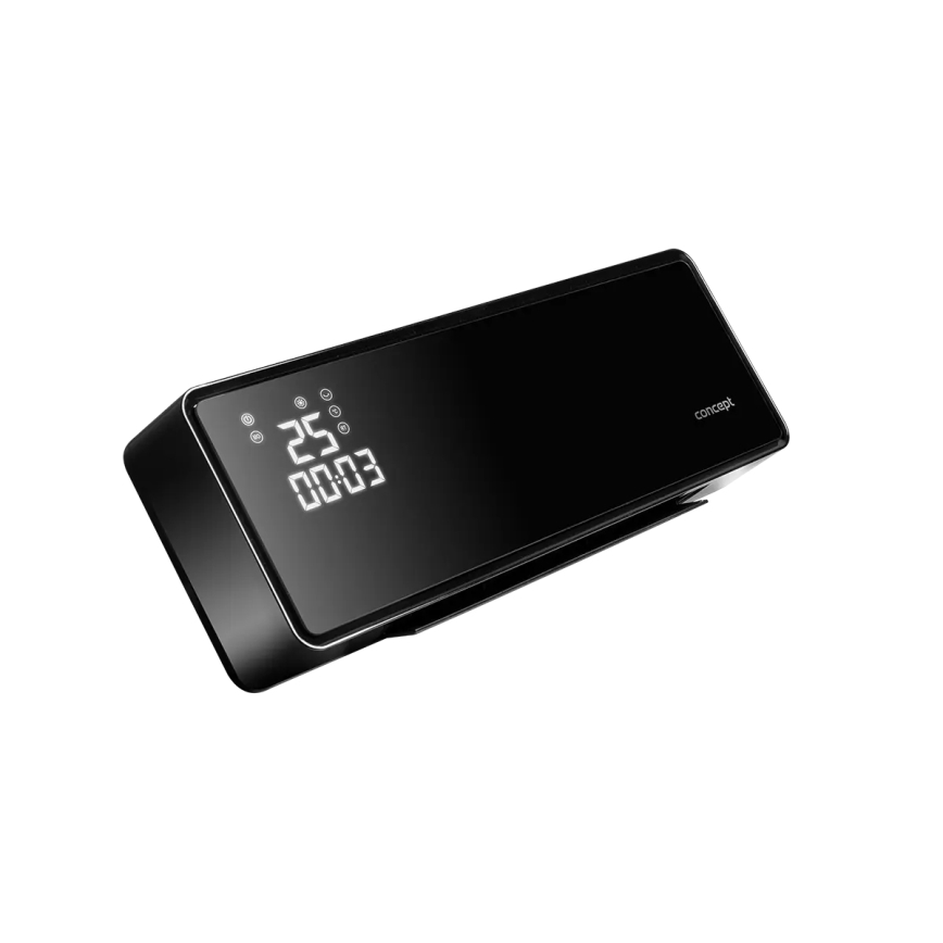 Concept QH4001 - Elektromos fűtőtest 1000/2000W IP22 fekete + távirányítóval