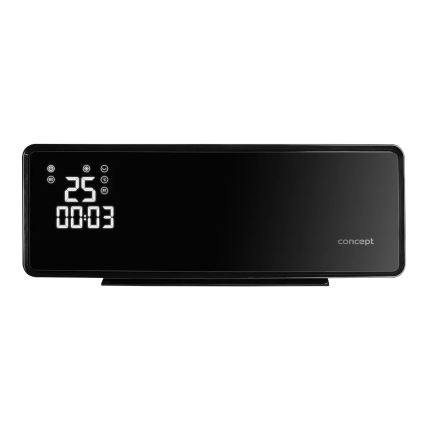 Concept QH4001 - Elektromos fűtőtest 1000/2000W IP22 fekete + távirányítóval
