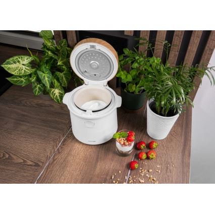 Concept RE3030 - Digitális rizsfőző 2 az 1-ben 380W/230V 1,5 l fehér/fa dekor