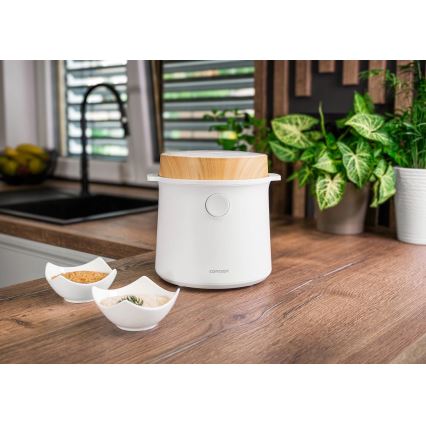 Concept RE3030 - Digitális rizsfőző 2 az 1-ben 380W/230V 1,5 l fehér/fa dekor