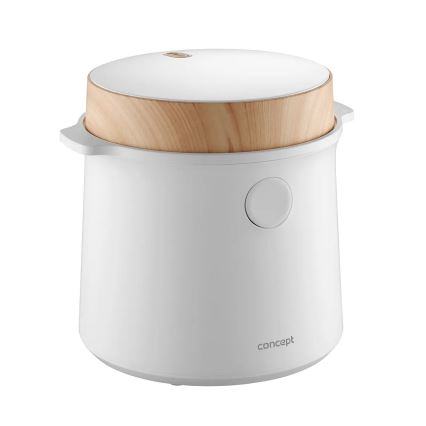 Concept RE3030 - Digitális rizsfőző 2 az 1-ben 380W/230V 1,5 l fehér/fa dekor