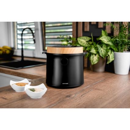 Concept RE4040 - Digitális rizsfőző 2 az 1-ben 450W/230V 2 l fekete/fa dekor