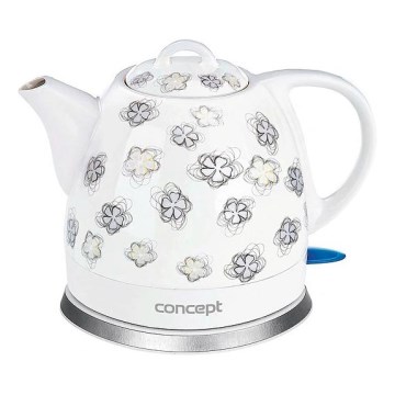 Concept RK0010ne - Elektromos vízforraló 1 l 1100W/230V fehér/kerámia