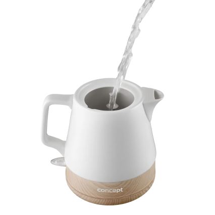 Concept RK0060 - Vízforraló 1 l 1000 W/230 V fehér/kerámia