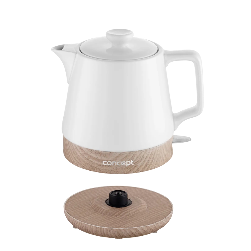 Concept RK0060 - Vízforraló 1 l 1000 W/230 V fehér/kerámia