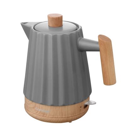 Concept RK0092 - Vízforraló 1,5 l 1500W/230V sötétszürke/fa dekor/kerámia
