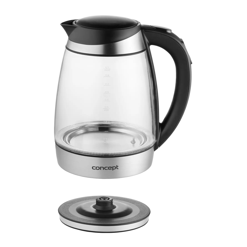 Concept RK4120 - Rozsdamentes acél vízforraló hőmérséklet-szabályozással 1,7 l 2200 W/230 V