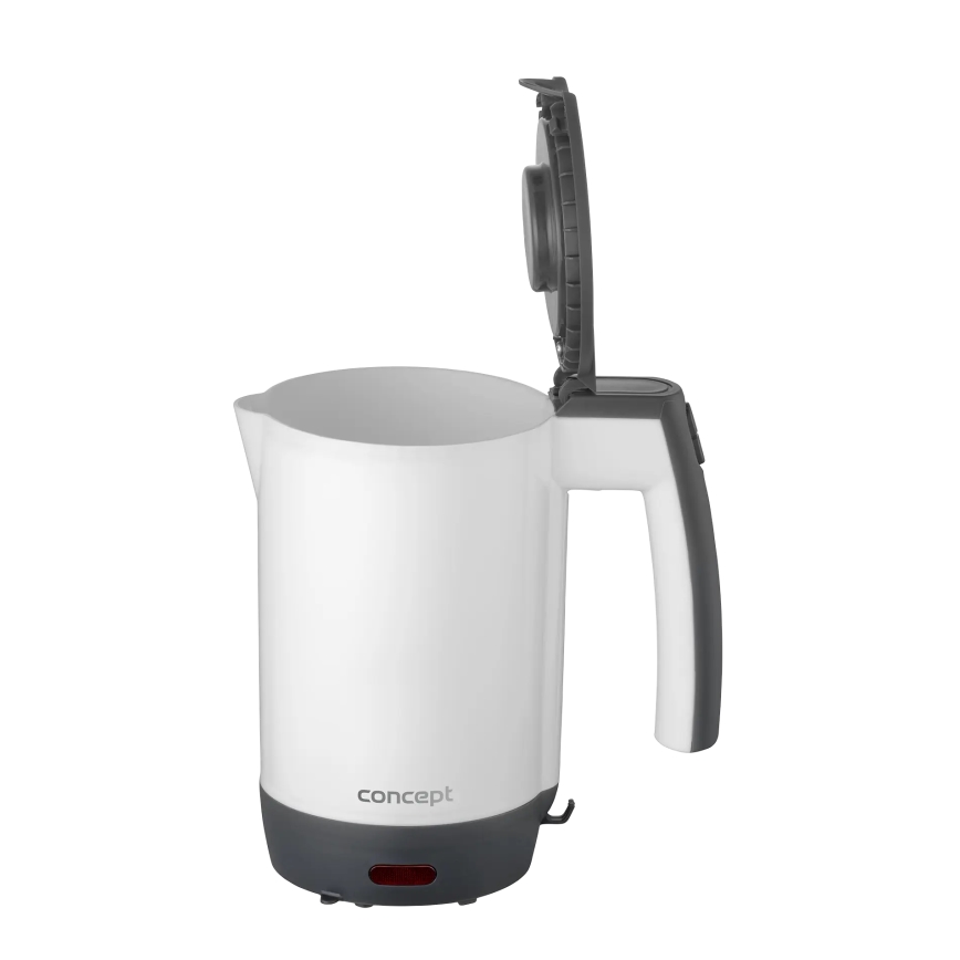 Concept RK7030 - Utazó vízforraló 0,5 l 1080 W/230 V szürke/fehér + 2 csésze