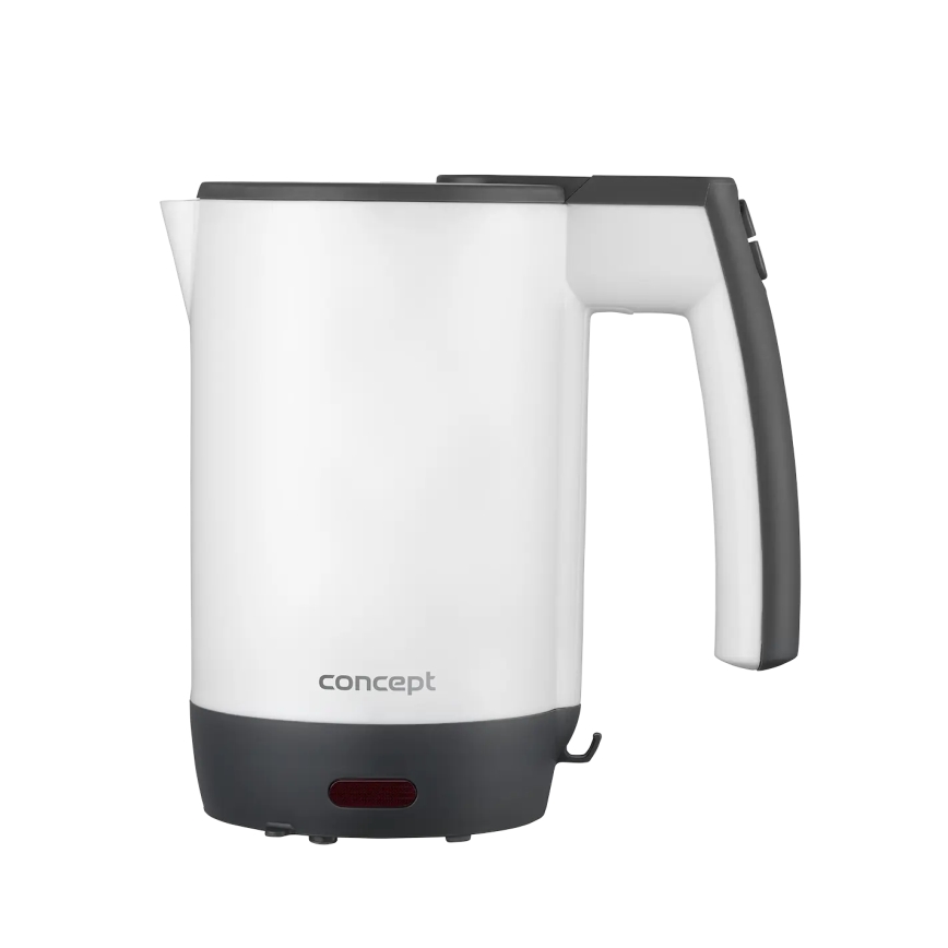 Concept RK7030 - Utazó vízforraló 0,5 l 1080 W/230 V szürke/fehér + 2 csésze