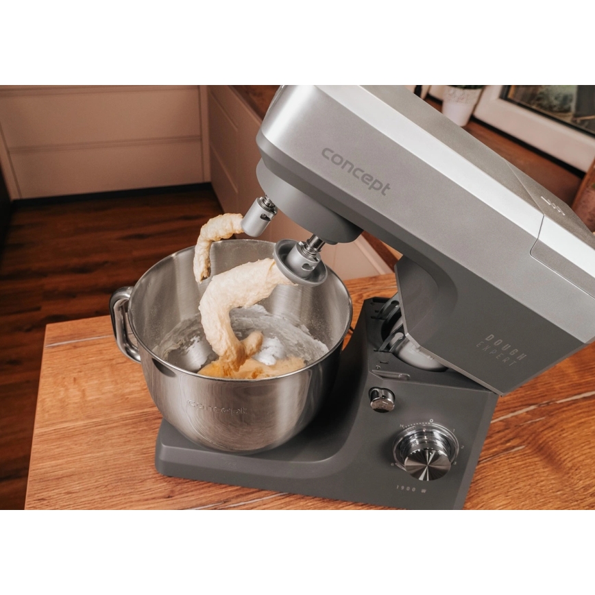 Concept RM6000 - Konyhai planetáris robotgép DOUGH EXPERT 1900W/230V antracit/rozsdamentes acél