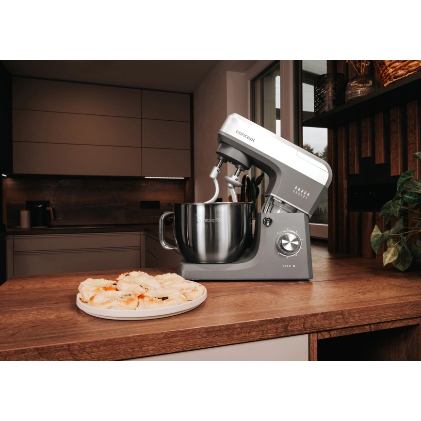 Concept RM6000 - Konyhai planetáris robotgép DOUGH EXPERT 1900W/230V antracit/rozsdamentes acél