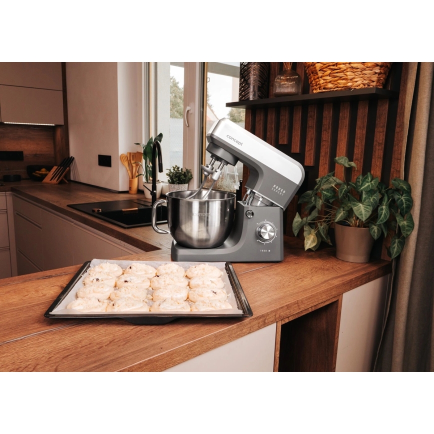 Concept RM6010 - Planetáris konyhai robotgép DOUGH EXPERT 1900W/230V antracit/rozsdamentes acél