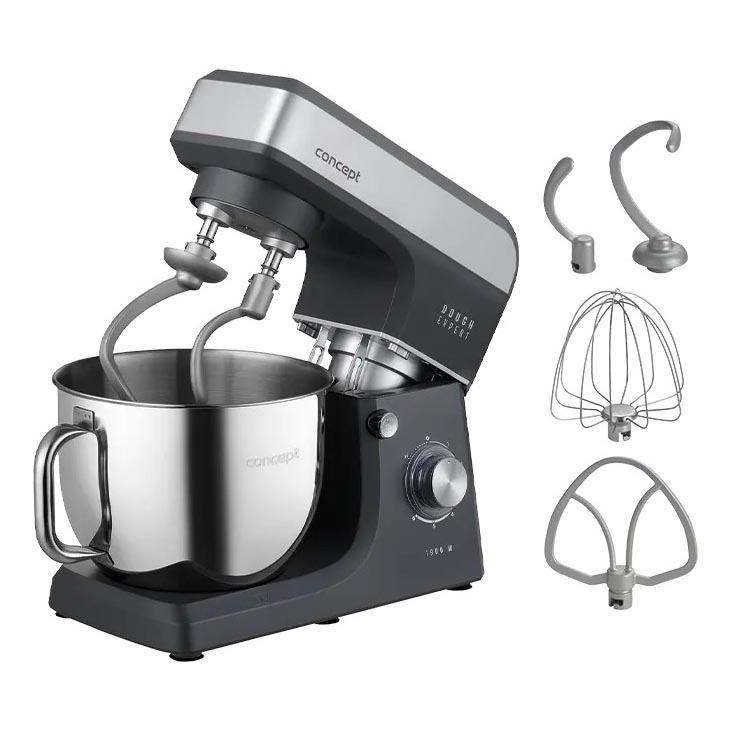 Concept RM6010 - Planetáris konyhai robotgép DOUGH EXPERT 1900W/230V antracit/rozsdamentes acél