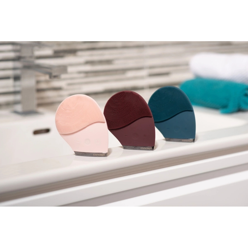 Concept SK9102 - SONIVIBE arctisztító kefe 2W/5V 250 mAh IPX7 rózsaszín