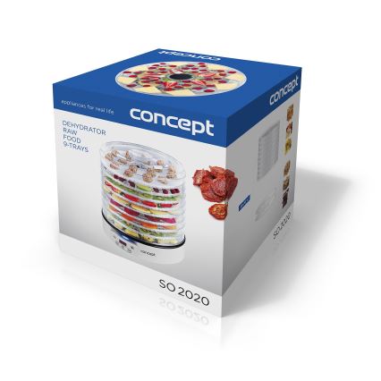 Concept SO2020 - Élelmiszer szárító hőszabályozással 500W/230V fehér