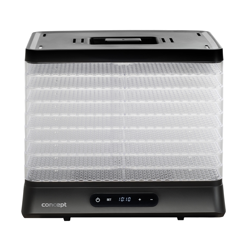 Concept SO2042 - Élelmiszert szárító 500W/230V fekete + szilikon forma