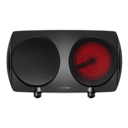 Concept VE3060 - Kétlapos elektromos főzőlap 2500W/230V fekete
