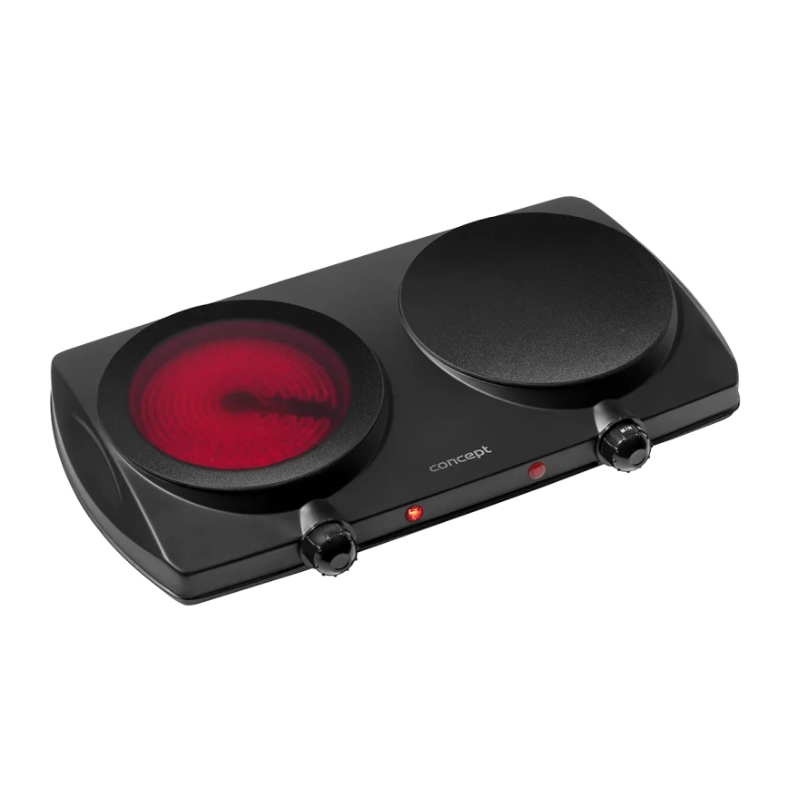 Concept VE3060 - Kétlapos elektromos főzőlap 2500W/230V fekete