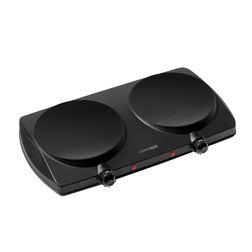 Concept VE3060 - Kétlapos elektromos főzőlap 2500W/230V fekete