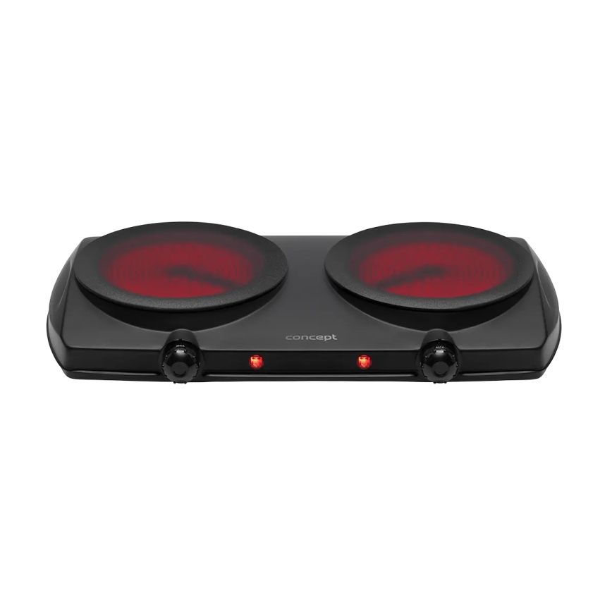 Concept VE3060 - Kétlapos elektromos főzőlap 2500W/230V fekete