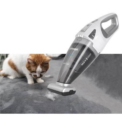 Concept VP4370 - Kézi porszívó WET & DRY PERFECT CLEAN 90W/14,8V 2200 mAh fehér