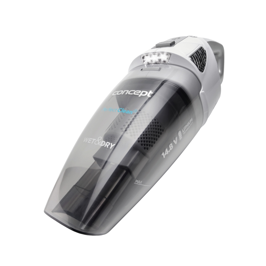 Concept VP4370 - Kézi porszívó WET & DRY PERFECT CLEAN 90W/14,8V 2200 mAh fehér