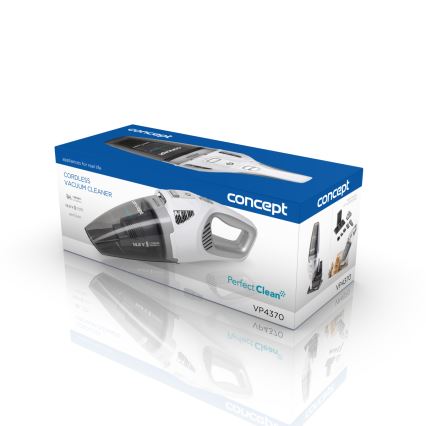 Concept VP4370 - Kézi porszívó WET & DRY PERFECT CLEAN 90W/14,8V 2200 mAh fehér