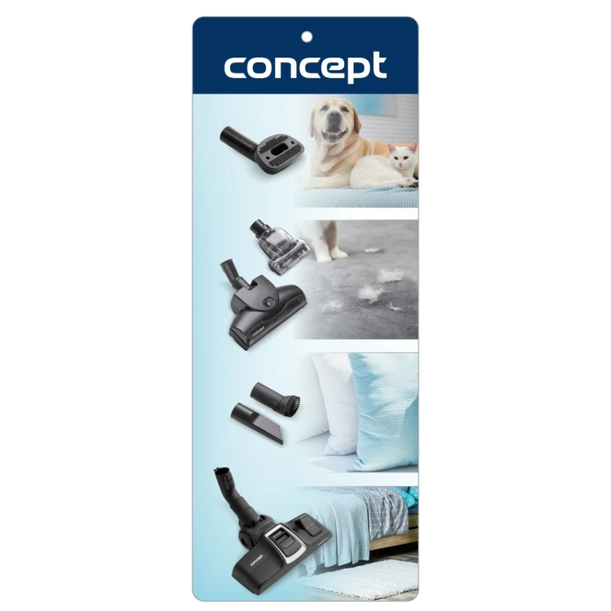 Concept VP8291 - PERFECT CLEAN PET EXPERT porzsákos porszívó 700W/230V, fehér