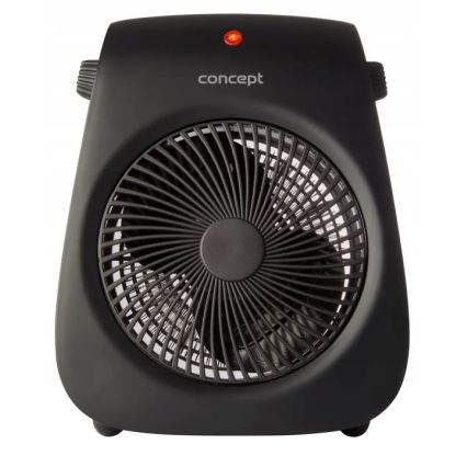 Concept vt7041 - Ventilátor fűtőbetéttel 1000/2000W/230V fekete