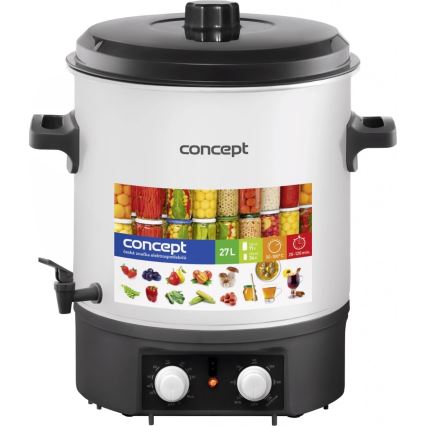 Concept ZH0030 - Befőző 27 l 2000W/230V fehér/fekete