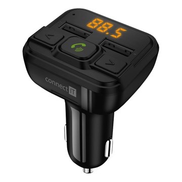 CONNECT IT CCC-8600-BK - autós FM adó kihangosító funkcióval, fekete