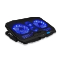 CONNECT IT CCP-2200-BK - Hűtő tartó laptophoz 4x ventilátor 2xUSB fekete/kék
