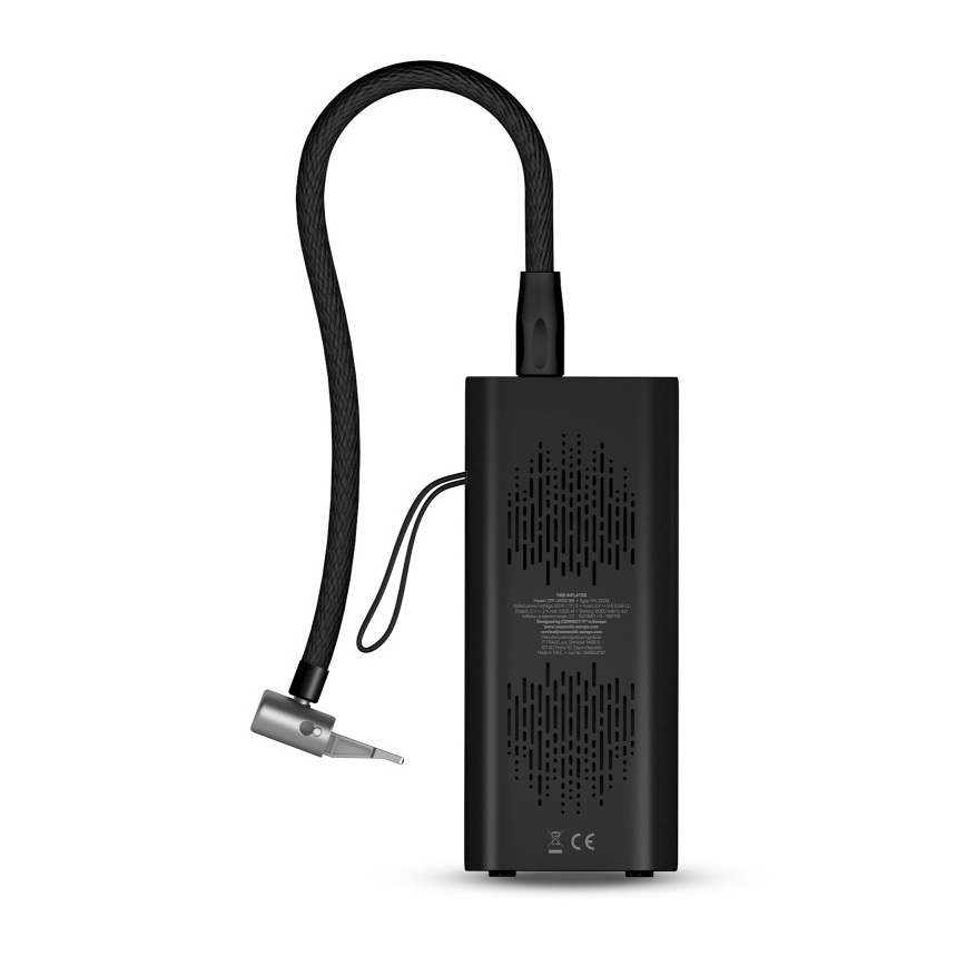 CONNECT IT CFF-4500-BK - Digitális zsebméretű kompresszor AirFlow 80W/6000 mAh fekete