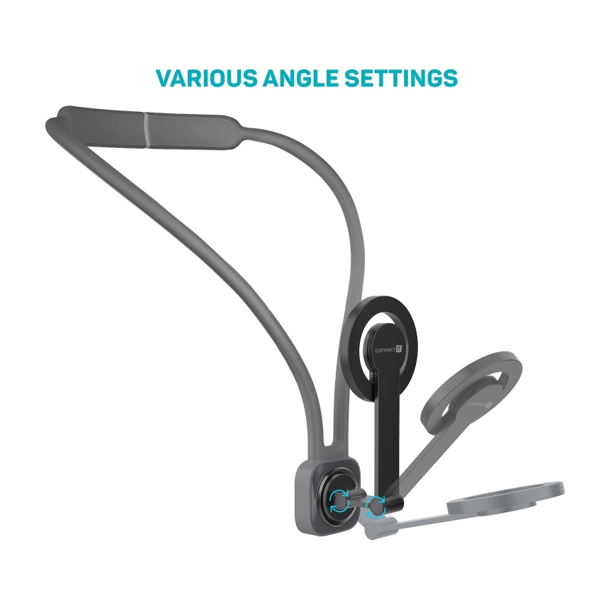 CONNECT IT CFF-6020-GY - Rugalmas, mágneses MagSafe nyakba akasztható telefontartó