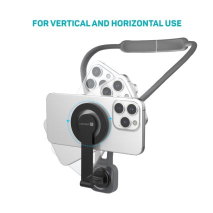 CONNECT IT CFF-6020-GY - Rugalmas, mágneses MagSafe nyakba akasztható telefontartó