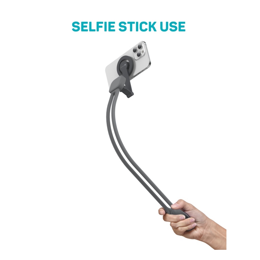 CONNECT IT CFF-6020-GY - Rugalmas, mágneses MagSafe nyakba akasztható telefontartó